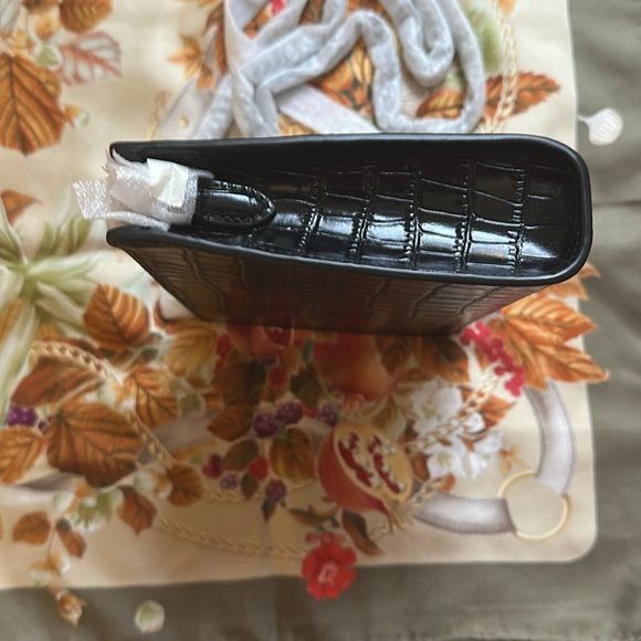 Coach Croc Slim Crossbody Bag in Silver/Black - Picture 4 of 8